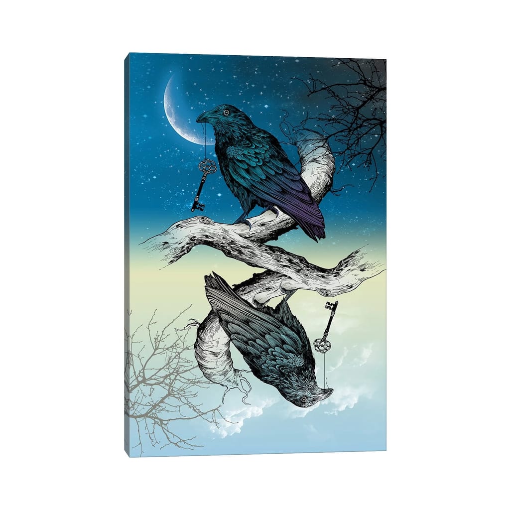 iCanvas "Raven Night And Day" by Rachel Caldwell Canvas Print