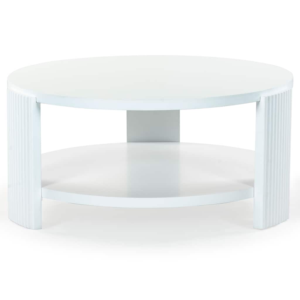 SAFAVIEH Couture Liabella Round Wood Coffee Table - 38"W x 38"D x 19"H