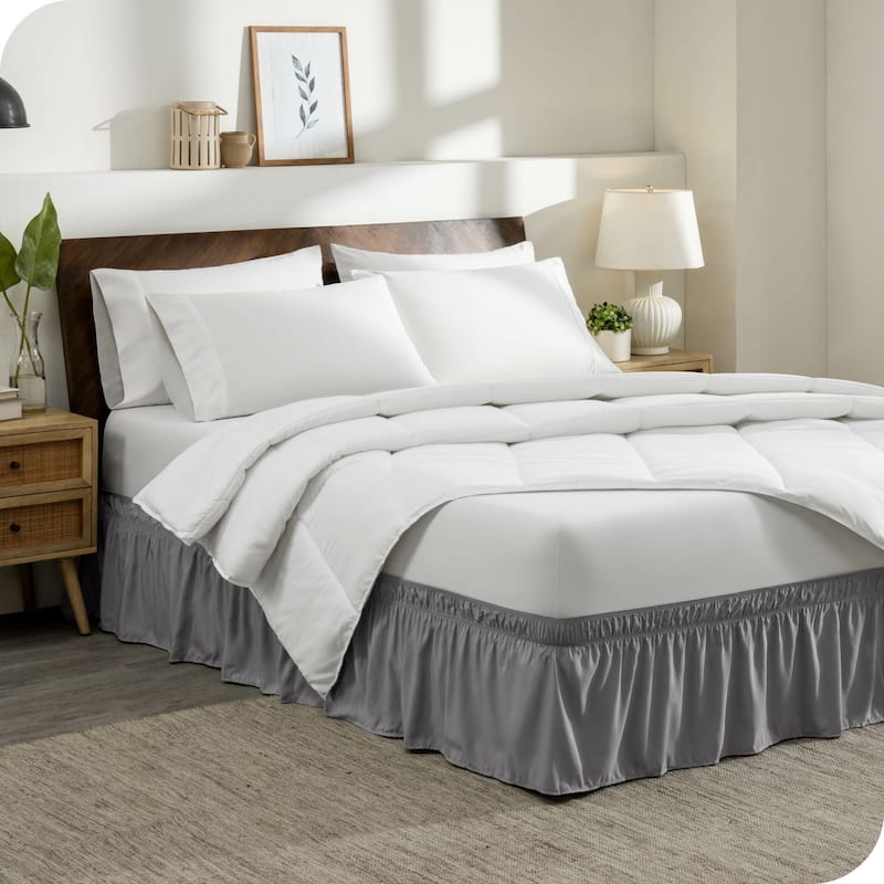 Bare Home Adjustable Wrap Around Bed Skirt