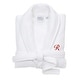 preview thumbnail 8 of 27, Authentic Hotel and Spa White Unisex Turkish Cotton Waffle Weave Terry Bath Robe with Red Script Monogram L/XL - R