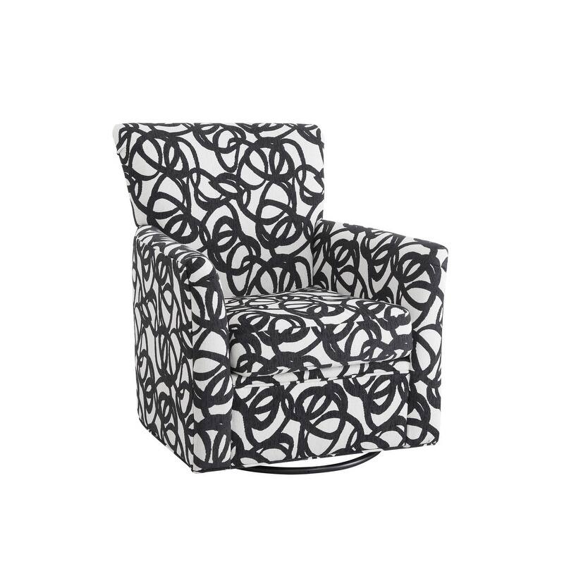 Grafton Home Cari 360 Swivel Rocker Chair - Tangled Black and Cream