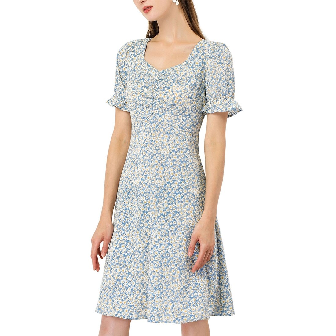 women's floral dresses with sleeves