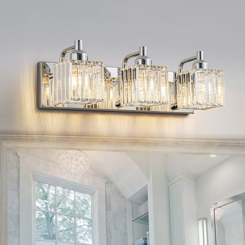 Modern 3/4/5-lights Crystal Bathroom Light Fixtures