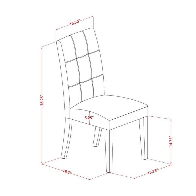7 Piece Dining Set - Rectangle Table with 6 Chairs - Linen White & Willow Green