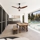 preview thumbnail 23 of 189, Sofucor 42"/48"/ 52"/60"Noiseless Walnut Wood Ceiling Fan with Remote Control, Integrated Light Optional