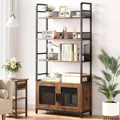 5 Tiers Bookshelf with Doors