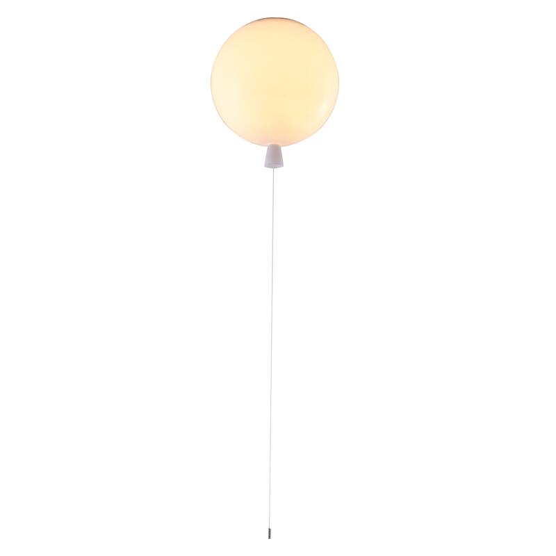 1-Light White Acrylic Flush Mount In A Balloon Shape
