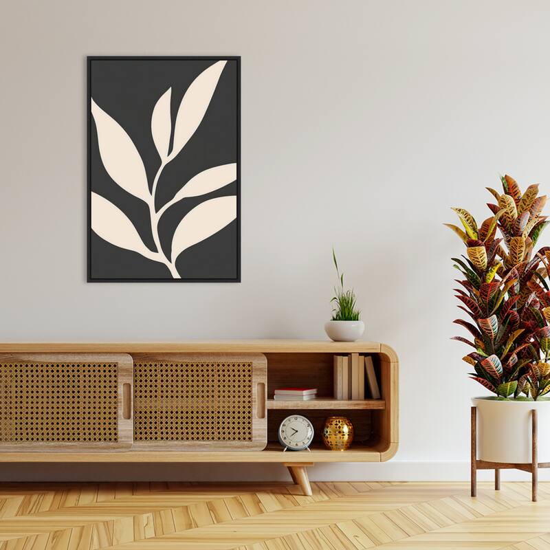 Simple Floral II by Tradelink inhouse artist Framed Canvas Wall Art Print