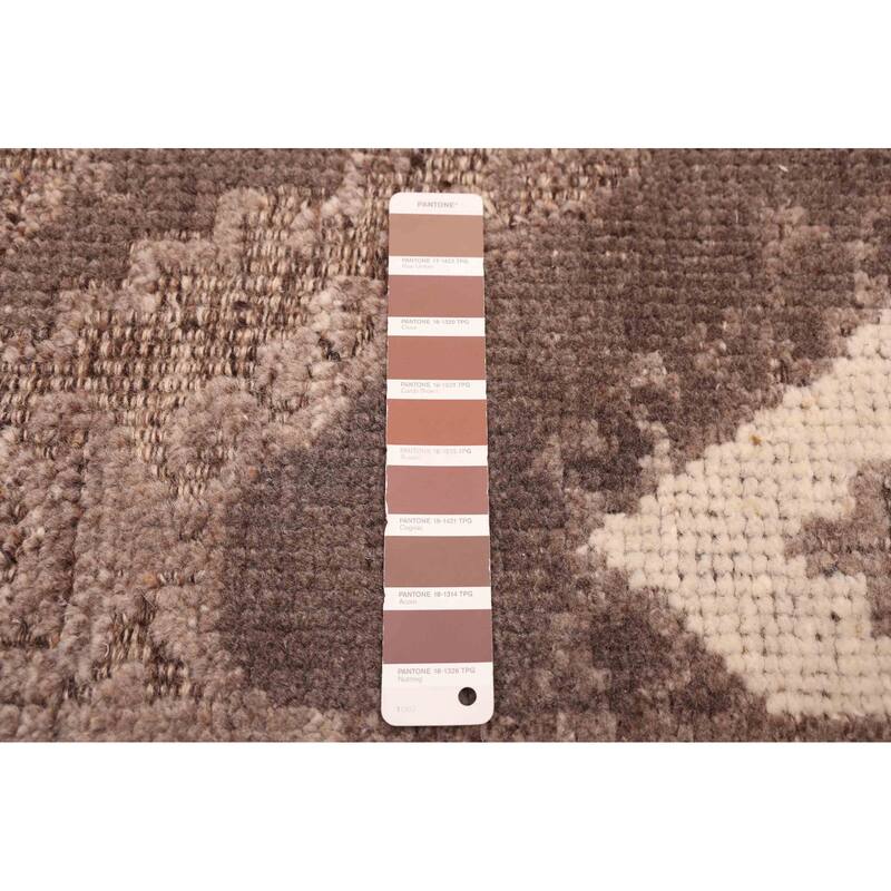 ECARPETGALLERY Hand-knotted Tangier Dark Brown Wool Rug - 5'1 x 8'5