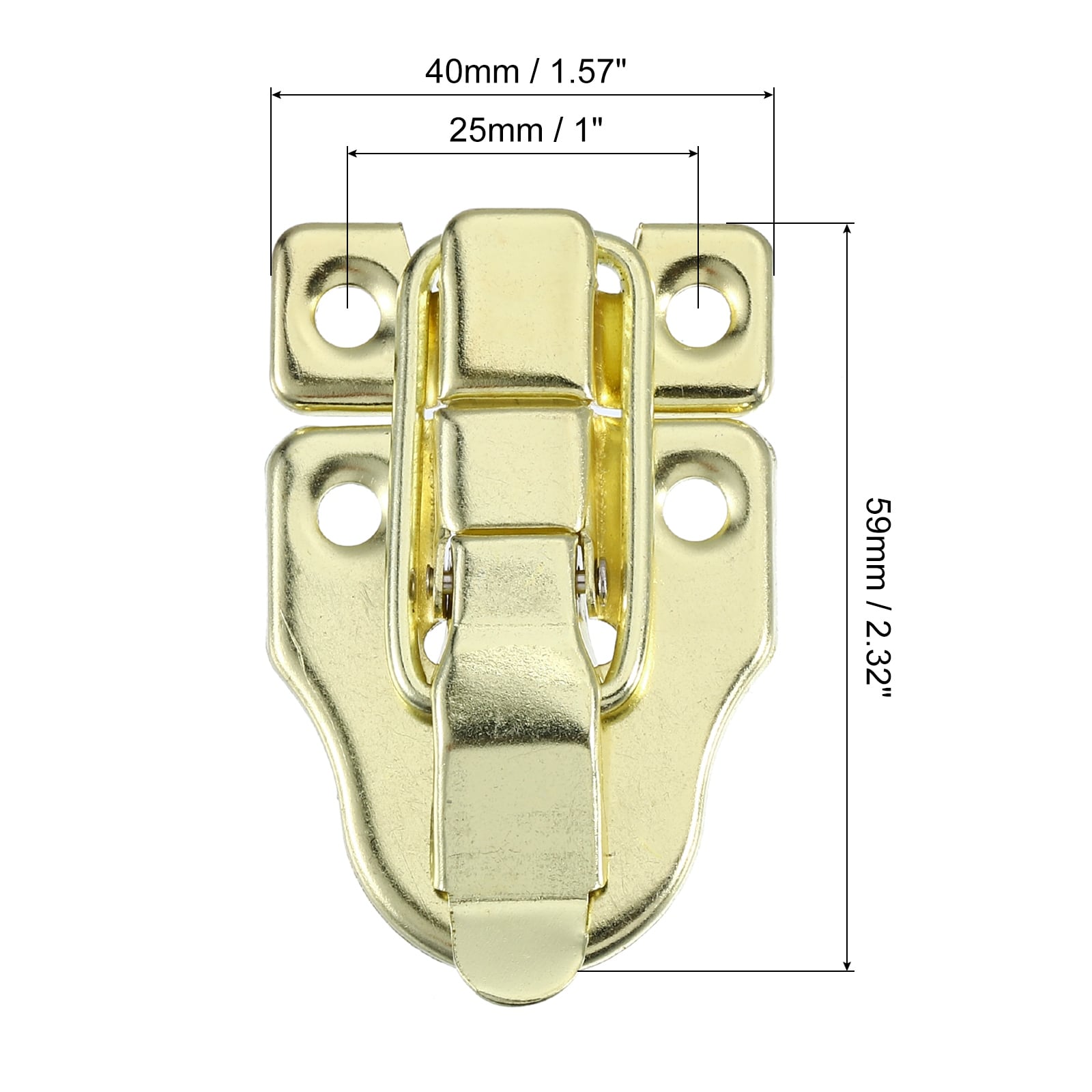 Duck-Billed Toggle Hasp Latch, Box Toggle Latch Chest Latch with Mounting Screws for Jewelry Box Wooden Case Decorative