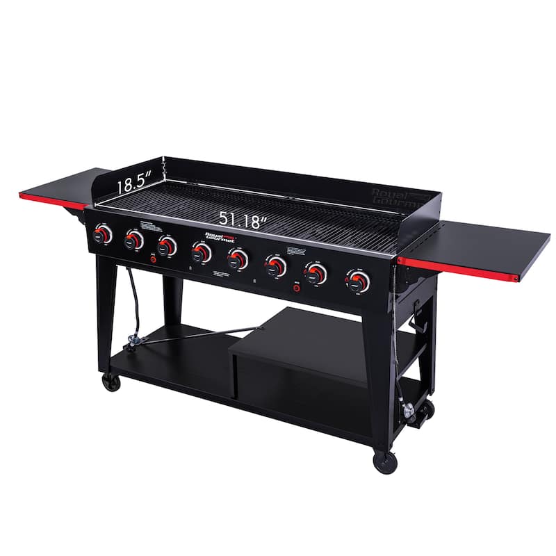 Royal Gourmet 8B Gas Grill, Independently Controlled Dual Systems