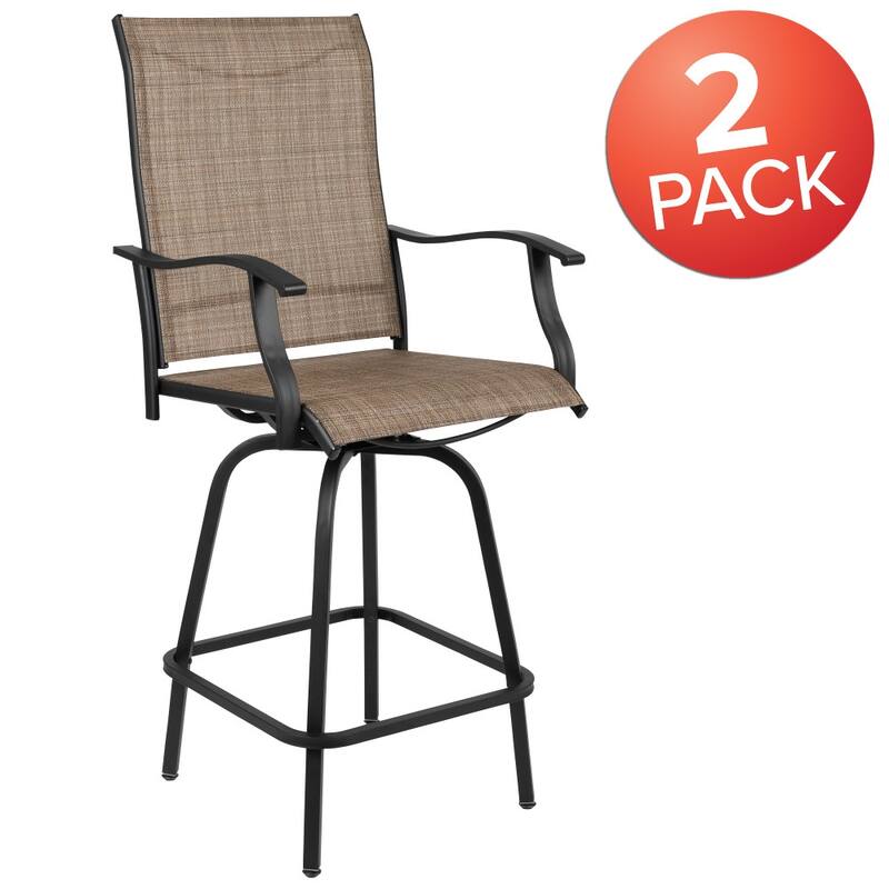 30" All-Weather Patio Swivel Outdoor Stools, Set of 2 - Garden Chair