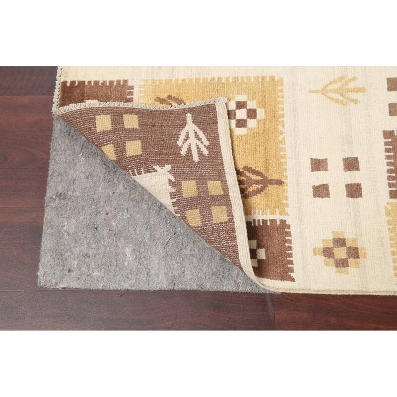 Tribal Geometric Gabbeh Kashkoli Oriental Area Rug Wool Hand-knotted - 6'4" x 9'7"