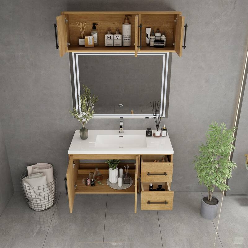 Victoria 42'' R Wall-Mounted Vanity Set with Motion Sensor LED light Top Cabinet