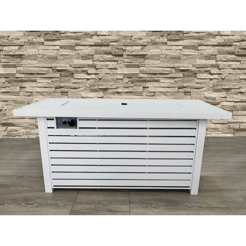 Rectangle Steel Propane Fire Pit Table