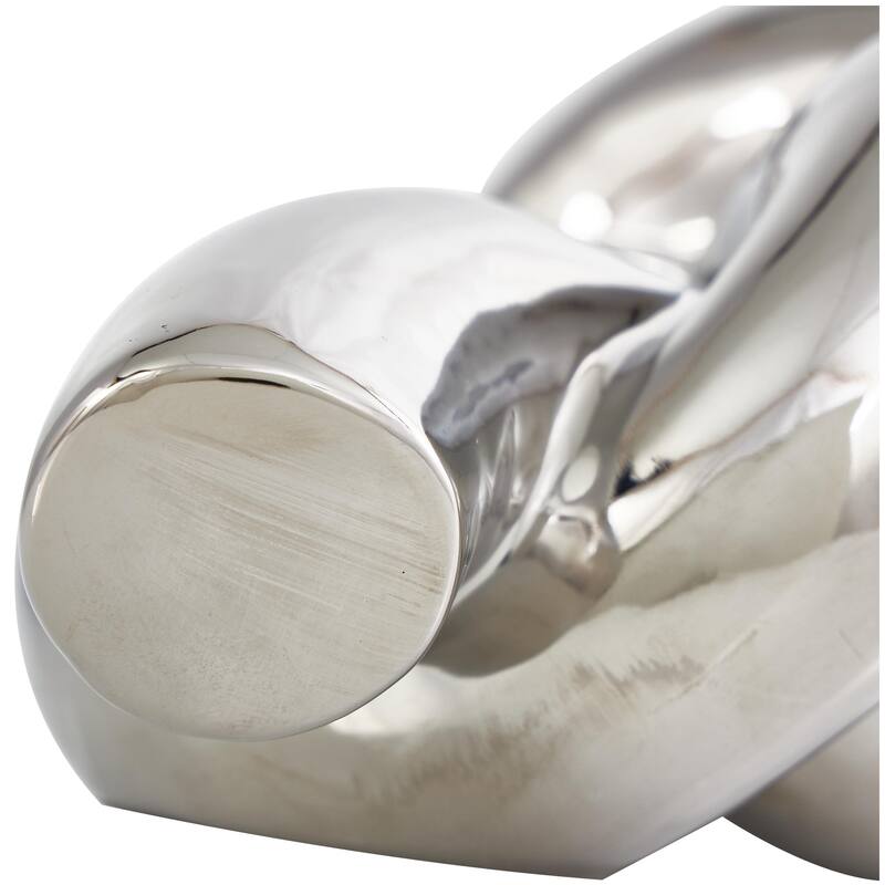 Ceramic Knot Abstract Decorative Sculpture - Silver - Roche River Decor