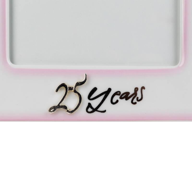 I Will Always Love You 25th Anniversary Picture Frame - for 4" x 6" Photo - White