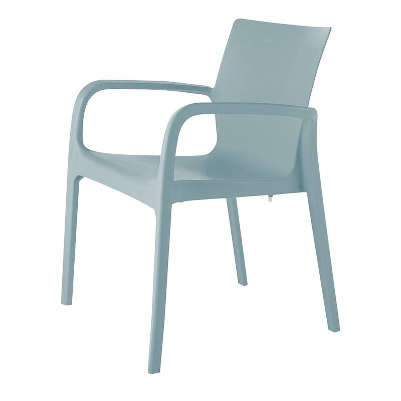 Alissa Resin Stackable All-Weather Dining Armchair, Set of 2