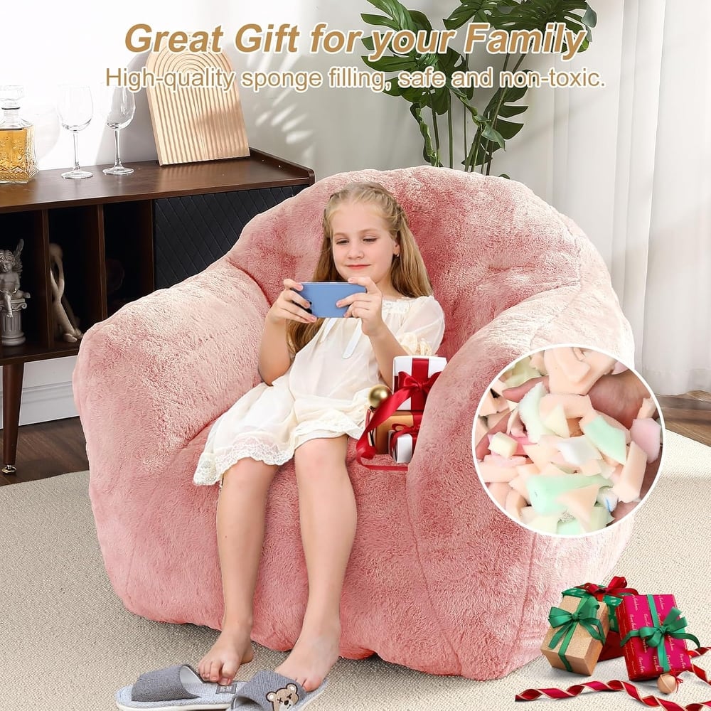Beanbag Sofa Chair with Armrests for Living Room
