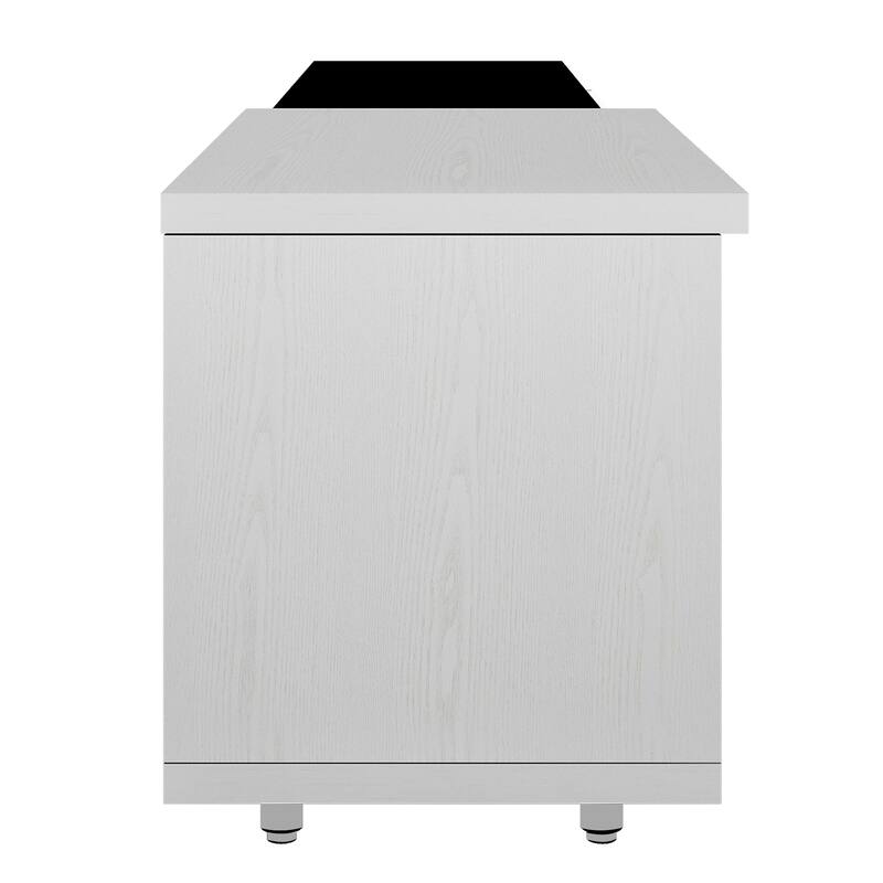 Modern Adjustable TV Stand with 3 Drawers, Convenient Storage and 1 Open Storage Shelf for Living Room Bedroom