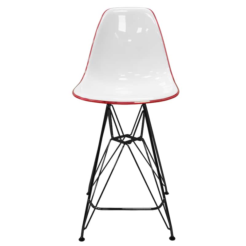 ABS Resin Barstool with Black Steel Base Cresco Series by LeisureMod