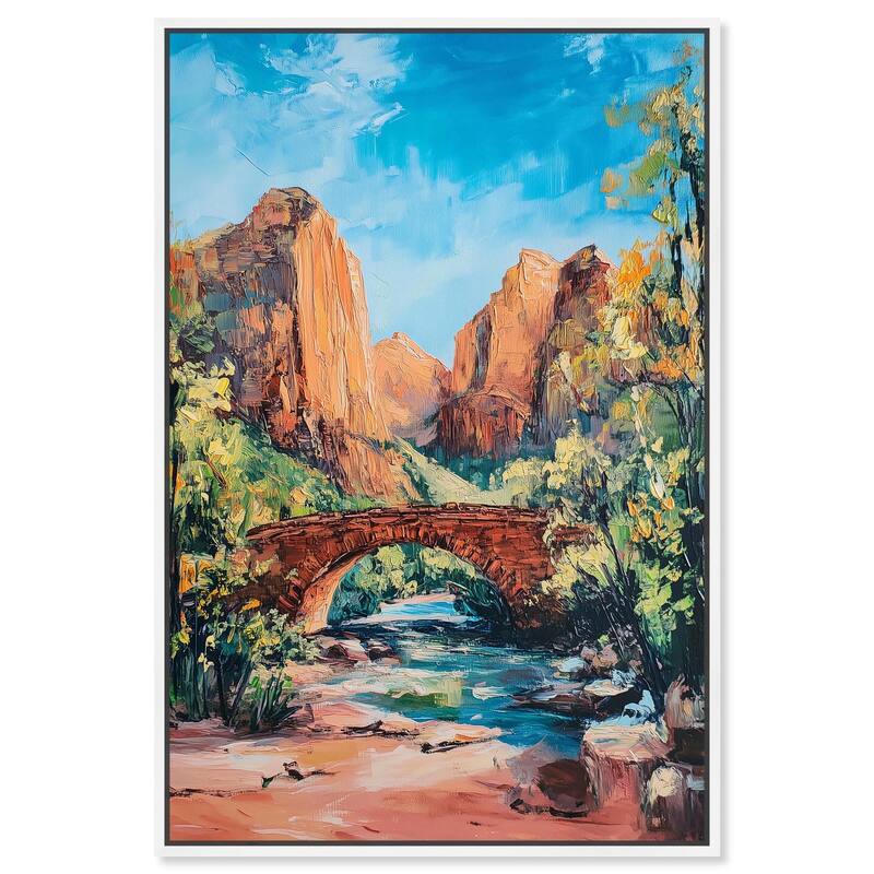 Bridge in Time Canvas by Art Remedy - White - 36" x 54"