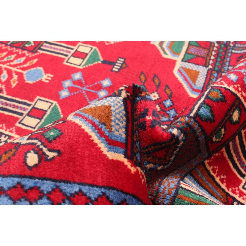 ECARPETGALLERY Hand-knotted Teimani Red Wool Rug - 2'8 x 4'8