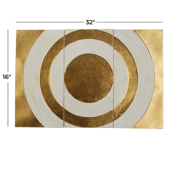 CosmoLiving by Cosmopolitan Gold Metal Target Geometric Home Wall Decor