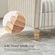 preview thumbnail 21 of 62, HULALA HOME Adika 51"W Farmhouse Striped Linen Upholstered Loveseat with Solid Wood Spindle Legs