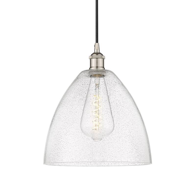 Innovations Lighting 616-1P-14-12 Edison Dome Pendant Edison Dome 12" - Polished Nickel / Seedy