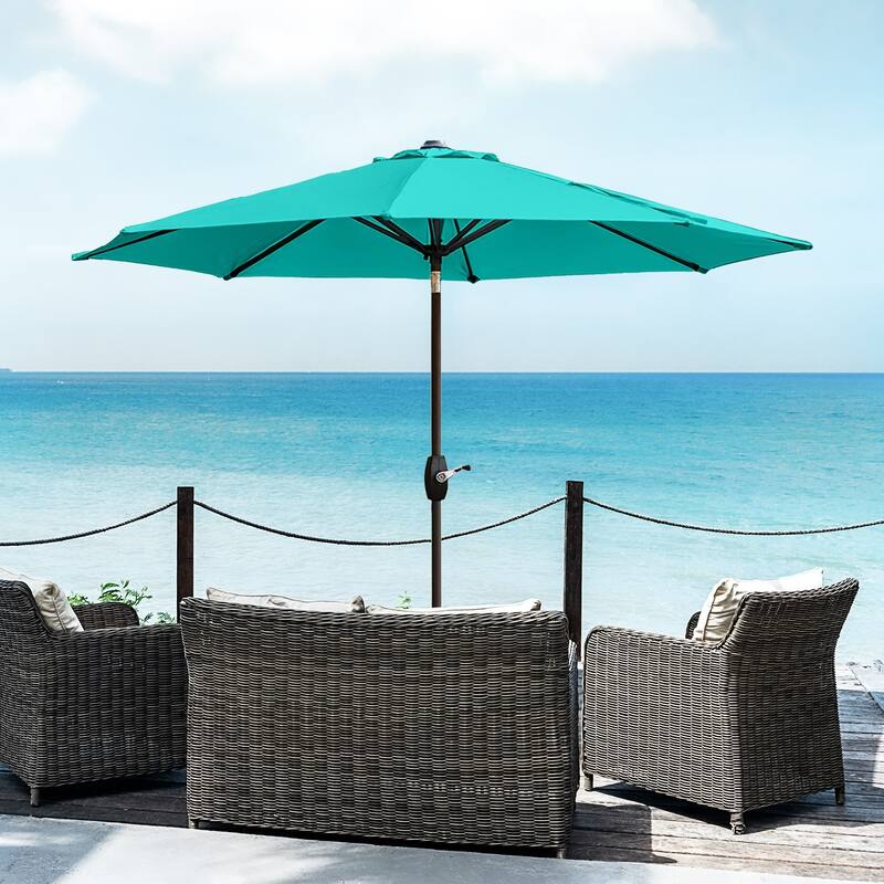 Holme 9-foot Steel Market Patio Umbrella with Tilt-and-Crank
