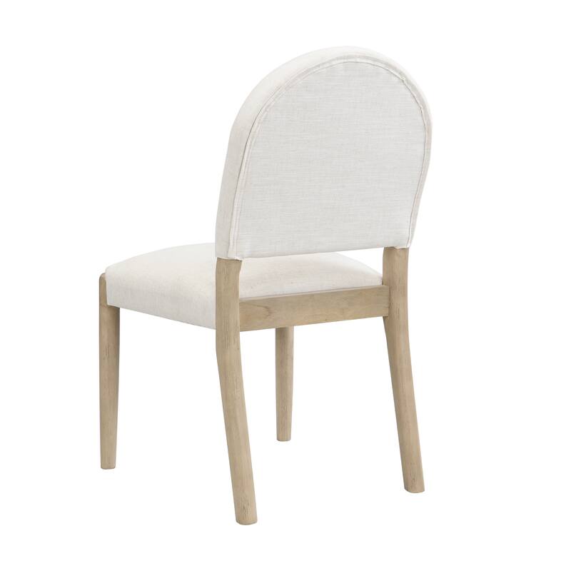 Christopher Knight Home - Mid-Century Upholstered Armless Dining Side Chairs with Rubber Wood Frame (Set of 2)