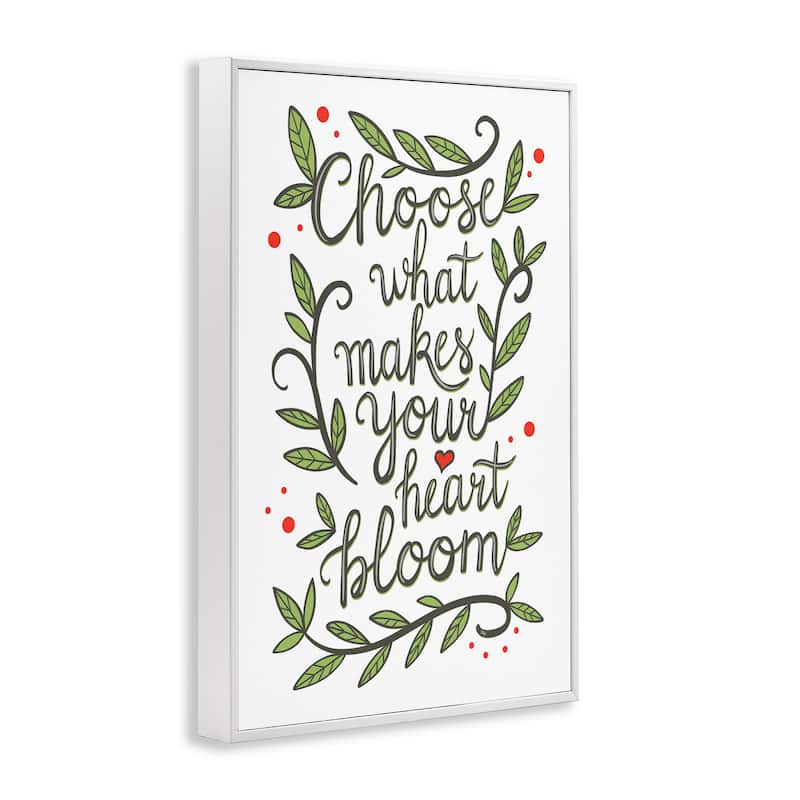 Stupell Makes Your Heart Bloom Framed Giclee Art Design By Martina Pavlova