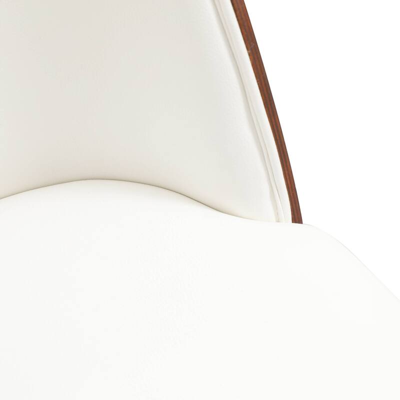 Dining Chair with Upholstered Seat and Back Side Chair with MDF Wood Frame in Black Steel