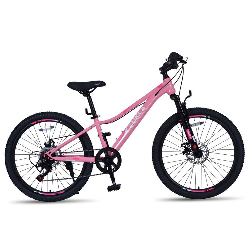 Mountain Bike for Girls and Boys Mountain 24 inch shimano 6-Speed bike - Pink
