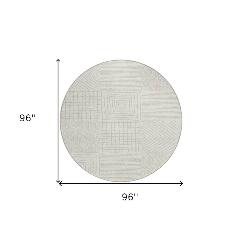 HomeRoots Geometric Transitional Rectangle Outdoor Rug