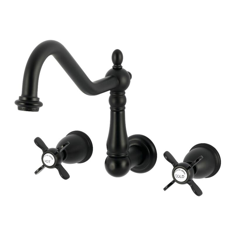 Kingston Brass Essex Double-Handle Wall-Mount Pre-Rinse Bridge Kitchen Faucet