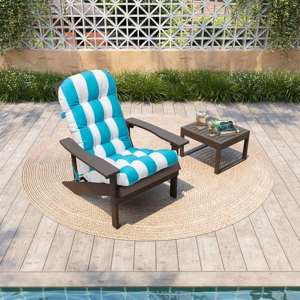 Coussin Pour Chaise Adirondack De Jardin - Tissu Polyester Résistant, Rembourré, Avec Liens De Fixation