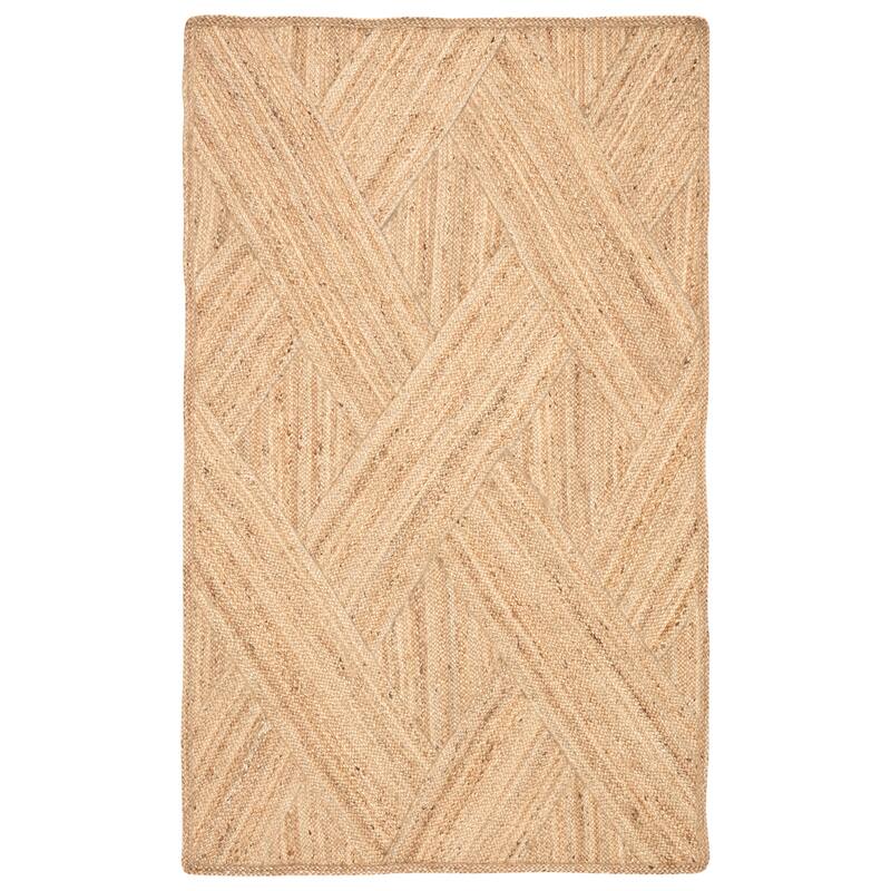 Vero Natural Trellis Area Rug - 9' x 12' - Beige - Runner/Rectangle