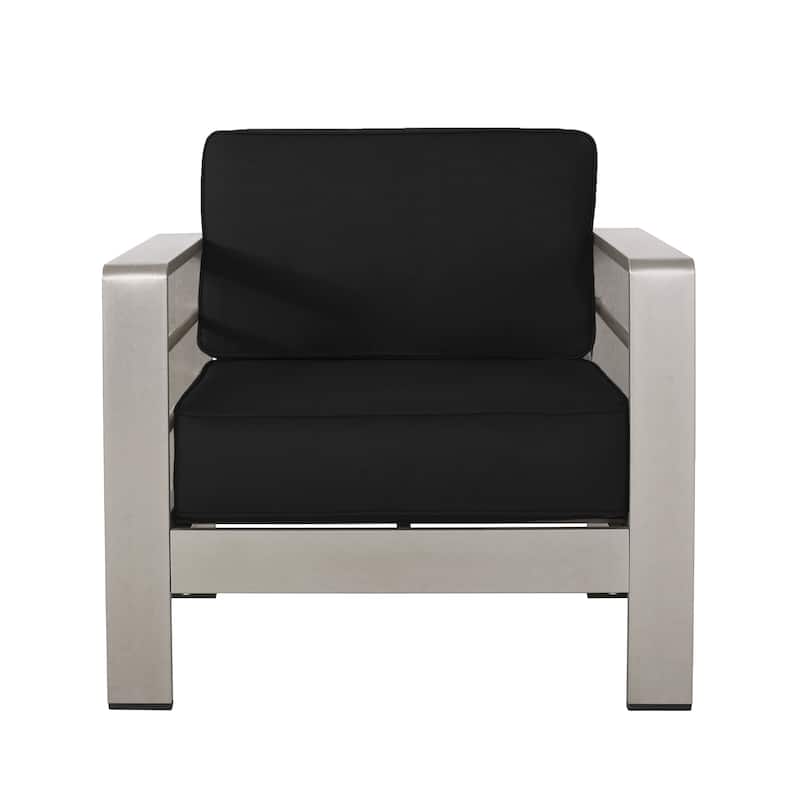 Cape Coral Outdoor Club Chairs with Optional Sunbrella Cushions (Set of 2) by Christopher Knight Home