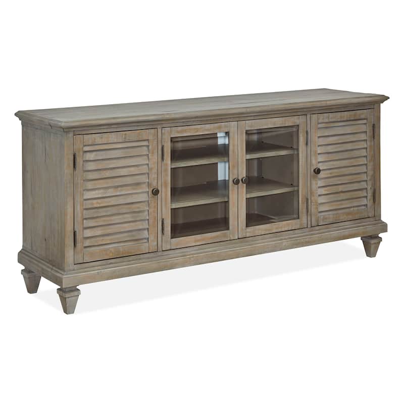 Magnussen Home Calistoga Dovetail Grey Console - 72.25"W x 18"D x 32"H - 72.25"W x 18"D x 32"H - Grey