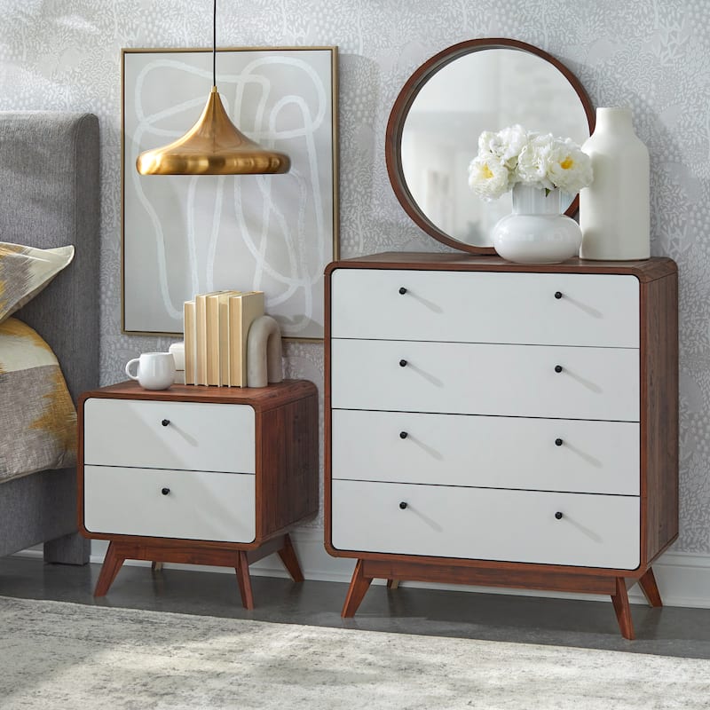 Carson Carrington Hafnarfijorour Mid-century Modern 4-drawer Chest