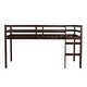 preview thumbnail 42 of 45, Wooden Low Height Twin Size Loft Bed with Ladder,Strengthened Slats