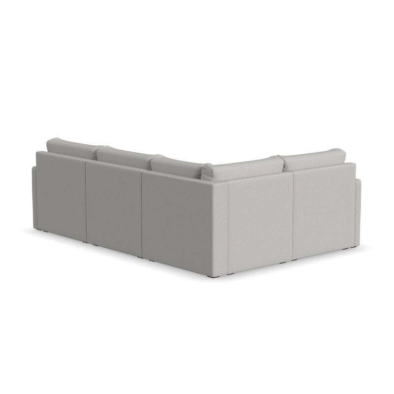 Flexsteel Fabric 4-Seat Modular Sectional in Light Tan