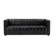 preview thumbnail 32 of 81, HULALA HOME Olinto Modern 83''W Genuine Leather Tufted Couch Sofa with Channel Back and Solid Wood Legs