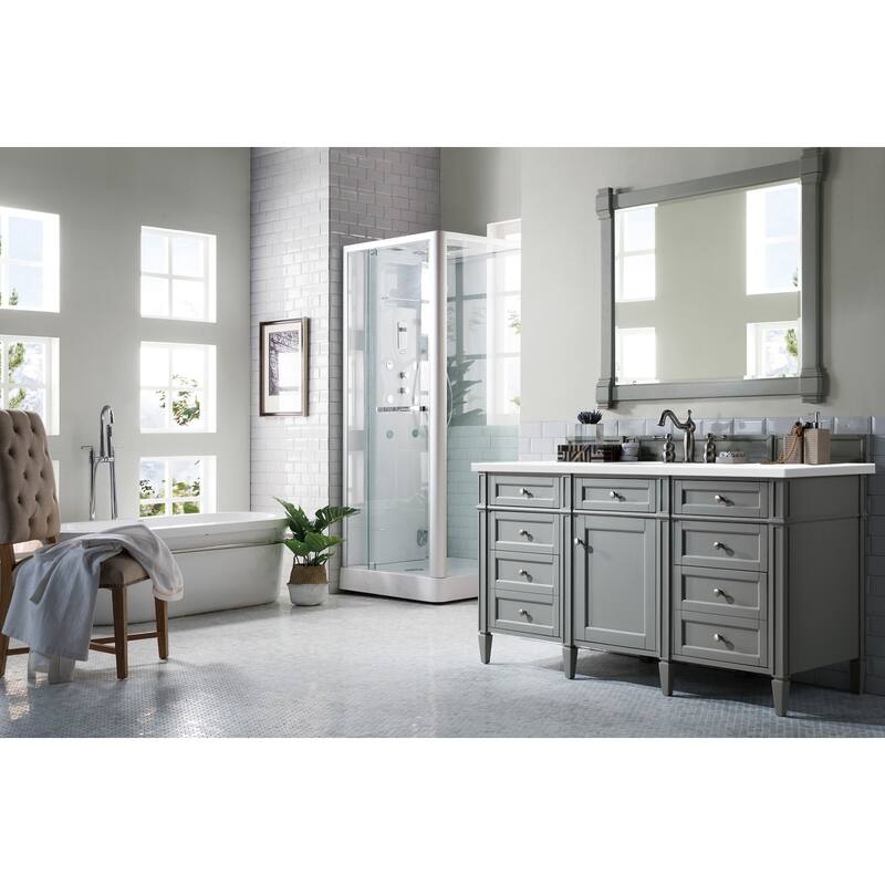 James Martin Vanities 650-V60S-3WZ Brittany 60" Single Basin Poplar