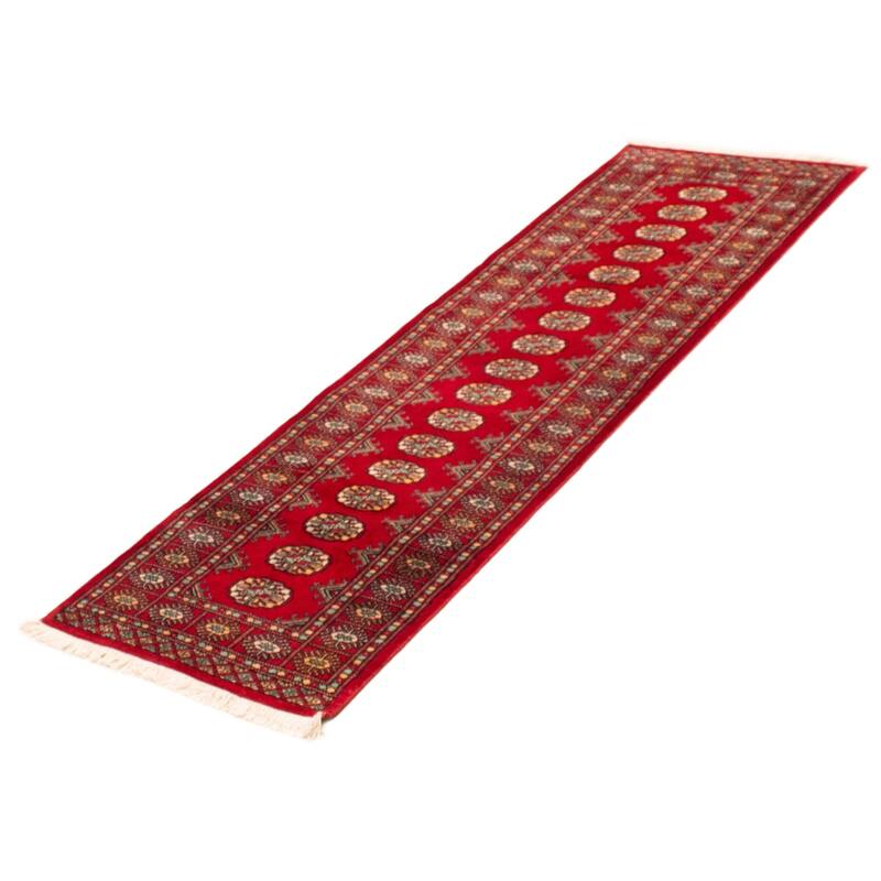 ECARPETGALLERY Hand-knotted Peshawar Bokhara Red Wool Rug - 2'6 x 6'6
