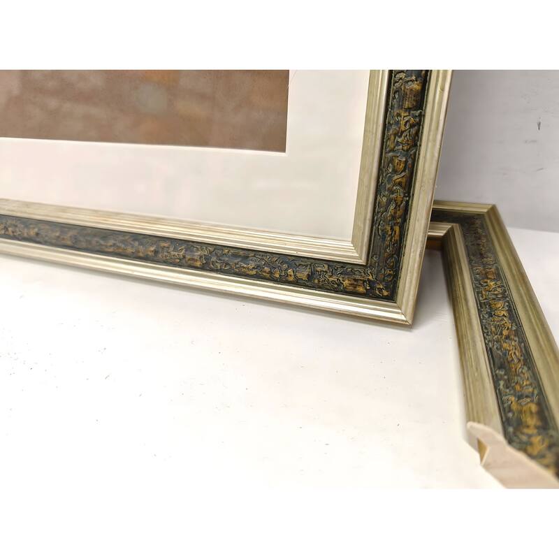 Set of 2 Orange Fruit Botanical Framed Wall Art - Replaceable Canvas Prints with Solid Wood Picture Frames - Green,Orange