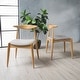 preview thumbnail 1 of 43, Francie Mid-Century Modern Dining Chairs (Set of 2) by Christopher Knight Home - 20.50" W x 20.25" L x 29.75" H Natural Oak+Beige