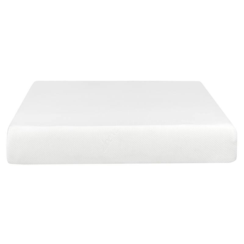 Plush 10" Medium Gel Memory Foam Mattress in a Box with Breathable White Aloe Vera Cover